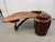 Striking and highly sculptural Brazilian Mid-Century Modern executive desk featuring an extraordinary combination of...