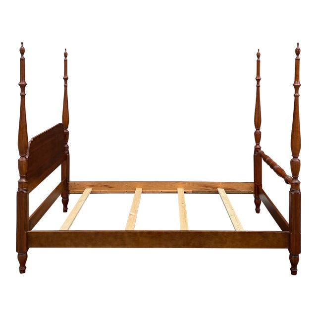 Vintage Pennsylvania House Traditional Solid Cherry Full Poster Bed Frame For Sale