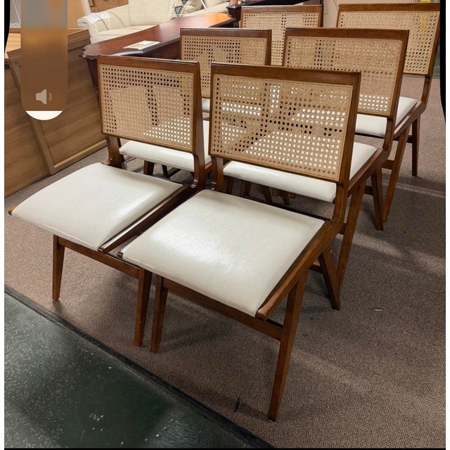 Rare set of 6 dining chairs Style Martin Eisler All in very good condition Creator: Martin Eisler (Designer) Sold 6 of 12...