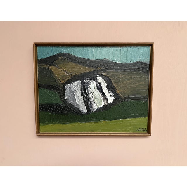 Thage Carlson, Abstract Landscape, 1950s, Oil on Panel, Framed For Sale - Image 13 of 18