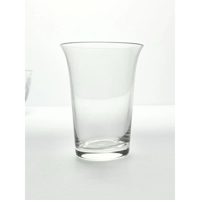 Glass 1950s Fostoria “Mademoiselle” 3 Seafood Meat Ice Dishes & Short Glass Inserts For Sale - Image 7 of 9