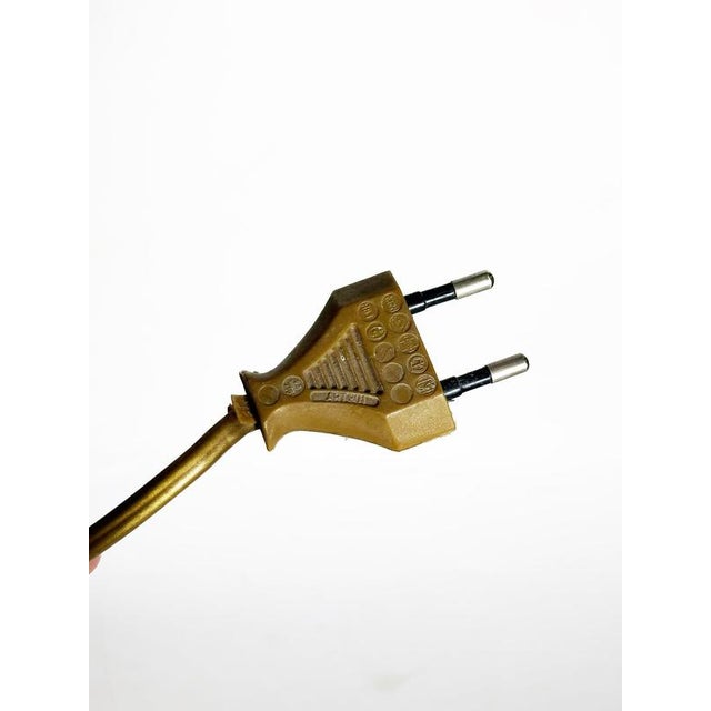 Red Burgundy-Colored Lamp with Brass Accents, France, 1970 For Sale - Image 8 of 16