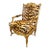 French Regency Giltwood Fauteuil Lounge Chair in Scalamandré Le Tigre Tiger Silk Velvet For Sale