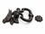 French Wrought Iron Bird Door Knocker With Floral Strike Plate For Sale - Image 4 of 5