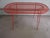 Orange Modernist Architectural Style Painted Steel Cocktail Table Circa 1960 For Sale - Image 8 of 9