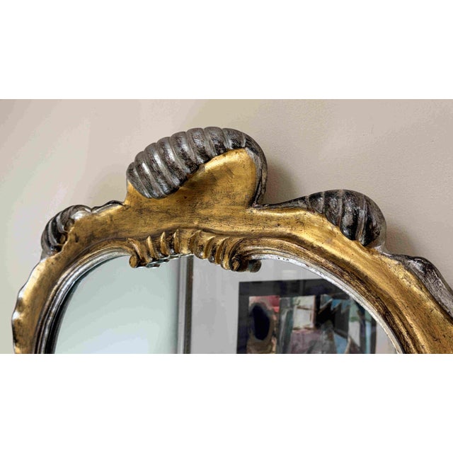 Hollywood Regency Carved Giltwood Mirror Attr to Dorothy Draper For Sale In Miami - Image 6 of 9