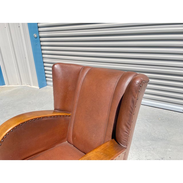 Vintage Art Deco Vinyl Lounge Chairs Set of 2 Chairish