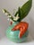 1930s Art Deco Handmade Turquise and Coral Vase from Upsala Ekeby, Sweden, 1930s For Sale - Image 5 of 9