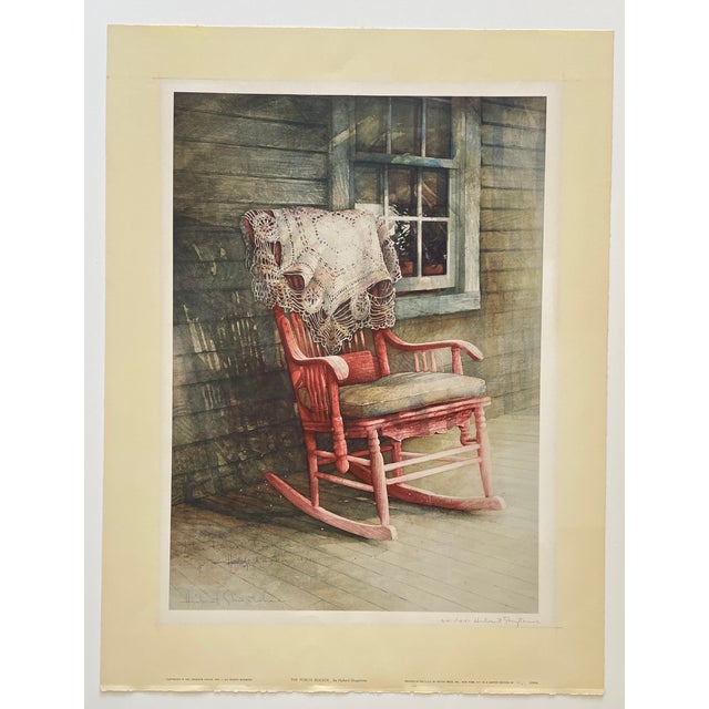 1971 lithograph by Hubert Shuptrine (1936-2006) "The Porch Rocker - Highlands" lightoferaph on paper, pencil signed and...