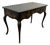 1960s Black Chinoiserie 3 Drawer Louis XV Desk Signed R Davis For Sale