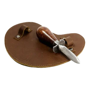 Oyster Knife With Leather Glove