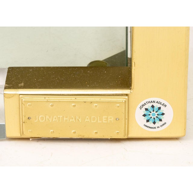 Vintage Jonathan Adler Modern Lucite and Brass Etagere For Sale - Image 9 of 9