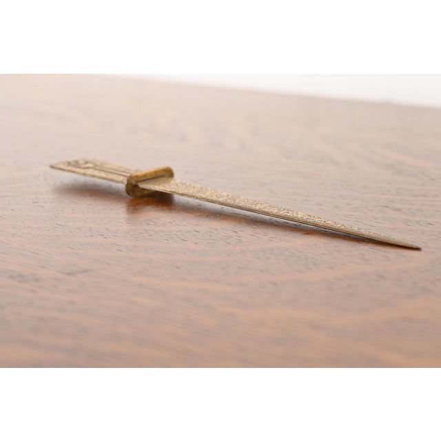 Early 20th Century Silver Crest Arts & Crafts Bronze Letter Opener For Sale - Image 5 of 11