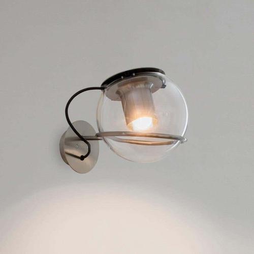 Metal The Globe Wall Lamp in Clear Blown Glass by Joe Colombo for Oluce For Sale - Image 7 of 8