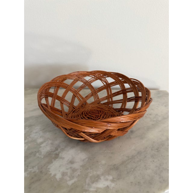 1970s 1970s French Wicker Bread / Fruit Basket For Sale - Image 5 of 8