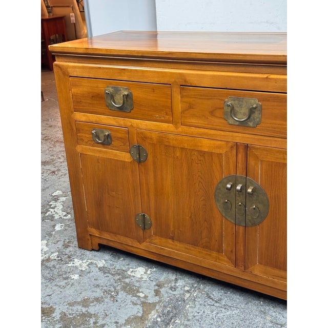 Wood Vintage Asian Rosewood Sideboard For Sale - Image 7 of 12