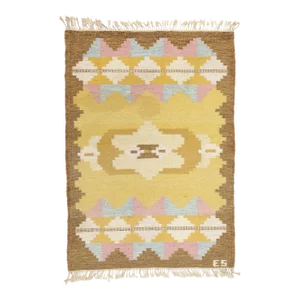 Evy Svensson Vintage Swedish Rollakan Rug - 04'06 X 06'04