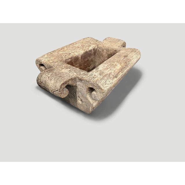 Andrianna Shamaris Wabi Sabi Teak Wood Vessel For Sale - Image 10 of 18