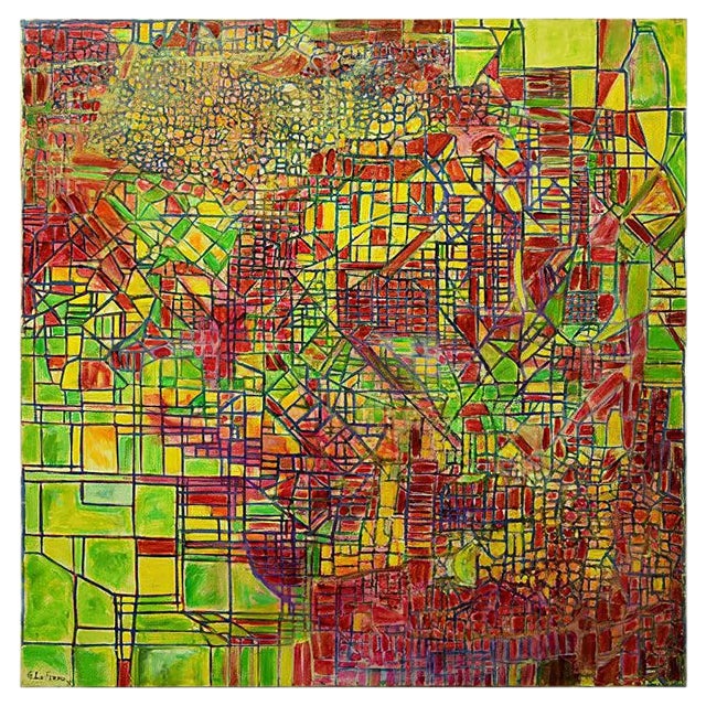 Reticulum - Oil Painting 1995 by Giorgio Lo Fermo 1995 For Sale