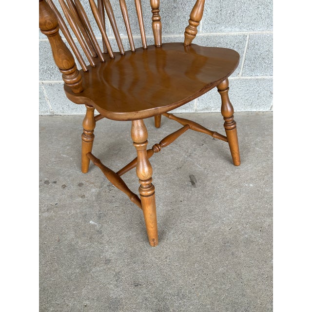 Van Sciver Maple Windsor Brace Back Dining Chairs - Set of 6 For Sale - Image 14 of 16
