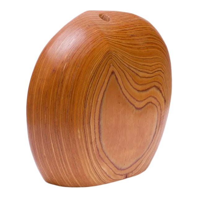 Large Modernist Organic-Form Hardwood Vase by Dick Shanley For Sale