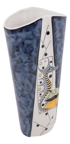 Italian Glazed Ceramic Vase from Alfa, 1980s