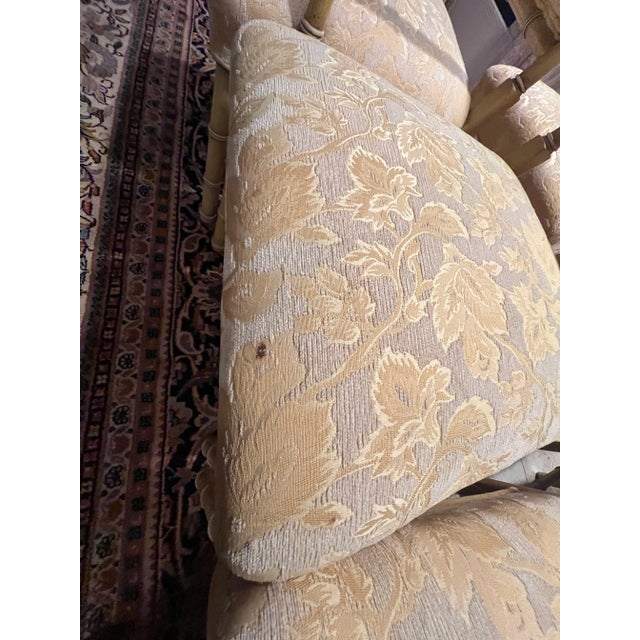 Hollywood Regency Set of 8 Vintage Faux Bamboo Dining Chairs- Hollywood Regency-Palm Beach For Sale - Image 3 of 12