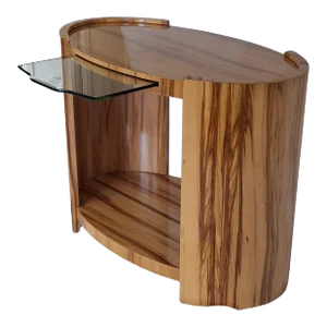 Estate Hard Maple Clear Lacquered Side Table