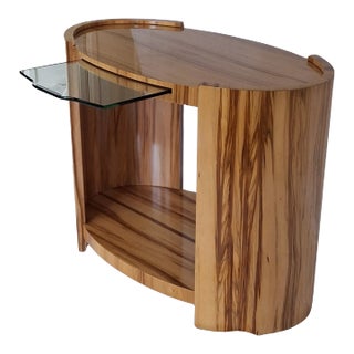 LastChance!Estate Hard Maple Clear Lacquered Side Table For Sale