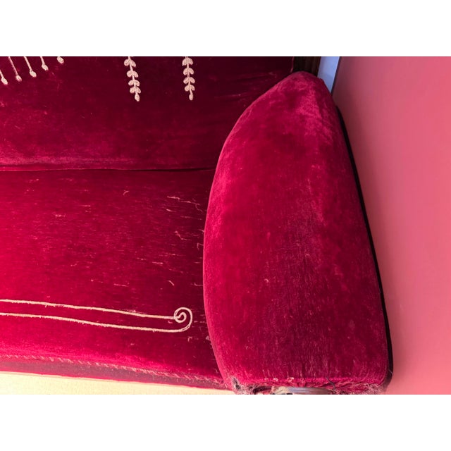 19th-Century German Gründerzeit Mohair Sofa, Berlin, C. 1880 For Sale - Image 9 of 15