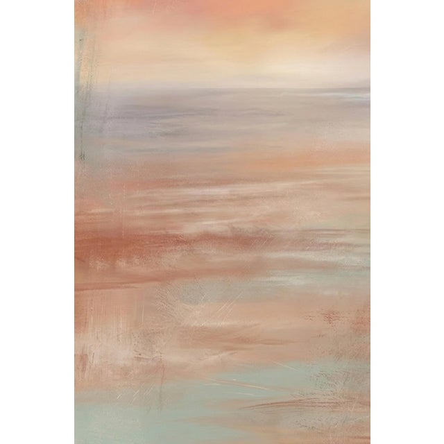 Paper Sunset Coastal Wall Art, Abstract Beach Seascape Print, Pastel Ocean Art Print, 24″ × 36″ For Sale - Image 7 of 9