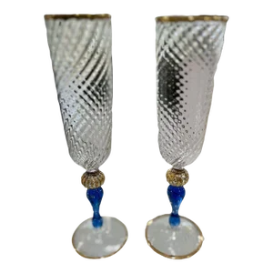 Murano Glass Champagne Flutes