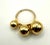 Modernist Triple Sphere Ring in 18k Yellow Gold For Sale In New York - Image 6 of 7