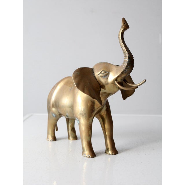 Vintage Brass Elephant For Sale - Image 6 of 11