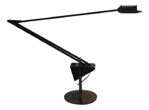 Black Metal Postmodern Table Lamp by Fridolin Naef for Luxo, 1980s