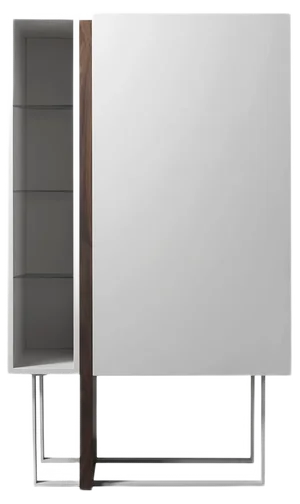 Base Cabinet with Acbado Textured White Cream Lacquer from CA Spanish Handicraft