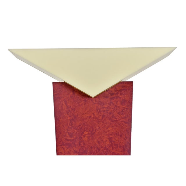 Art Deco Sottsass Style Memphis Orange and Red Floor Lamp by Phile Limited Edition Furniture For Sale - Image 3 of 10