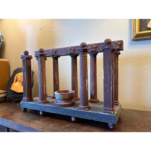 Early 20th Century Italian Grand Tour Neoclassical Architectural Model With Agate Burner For Sale - Image 11 of 14