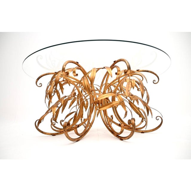 1960s Vintage Gilt Metal Coffee Table by Hans Kogl, 1960 For Sale - Image 5 of 9