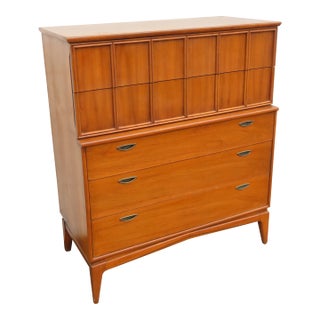 Kent Coffey Parkway Mid Century Modern Tall Chest of Drawers Highboy 6386 For Sale