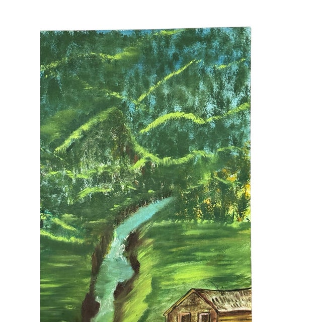 Fredrix Since 1868 "Mountain Stream" Original Acrylic Painting by “Toby”, Unframed Canvas For Sale - Image 4 of 5