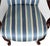 Pair of Vintage Upholstered Queen Anne Style Striped Armchairs With Shell Carving For Sale In Portland, ME - Image 6 of 17