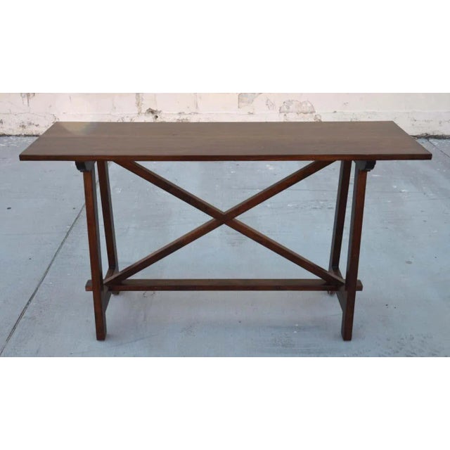 American Walnut Console Table by Petersen Antiques For Sale - Image 3 of 11