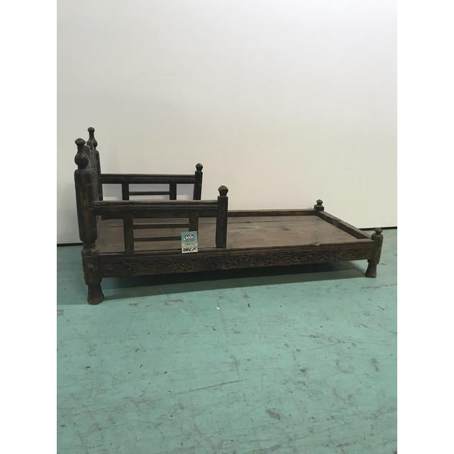 Vintage Brown Prayer Table For Sale - Image 4 of 4