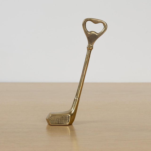 Metal 1950s French Brass Golf Club Bottle Opener For Sale - Image 7 of 9