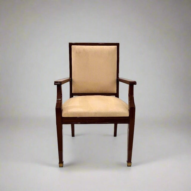 De Coene Frères Mid-20th century De Coene Frères Art Deco Period Armchair Belgium. For Sale - Image 4 of 9