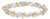 14k Two Toned Gold 2.00 Cttw Diamond Bypass and Swirl Link Bracelet (H-I Color, SI1-SI2 Clarity) - 7" Inches For Sale