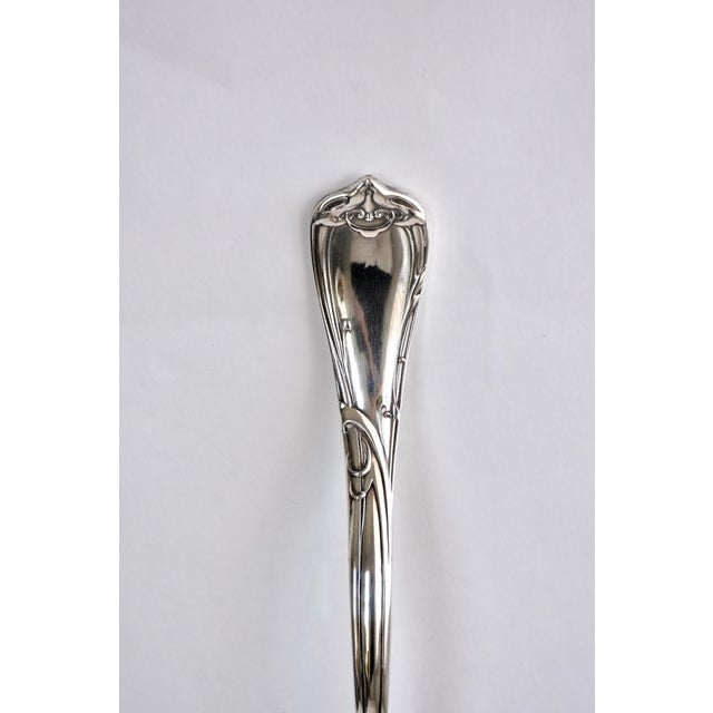 1900s Reed & Barton Art Nouveau Pat Sep. 20 1904. Silverplated Ladle 12" Ernest Meyers For Sale - Image 16 of 17