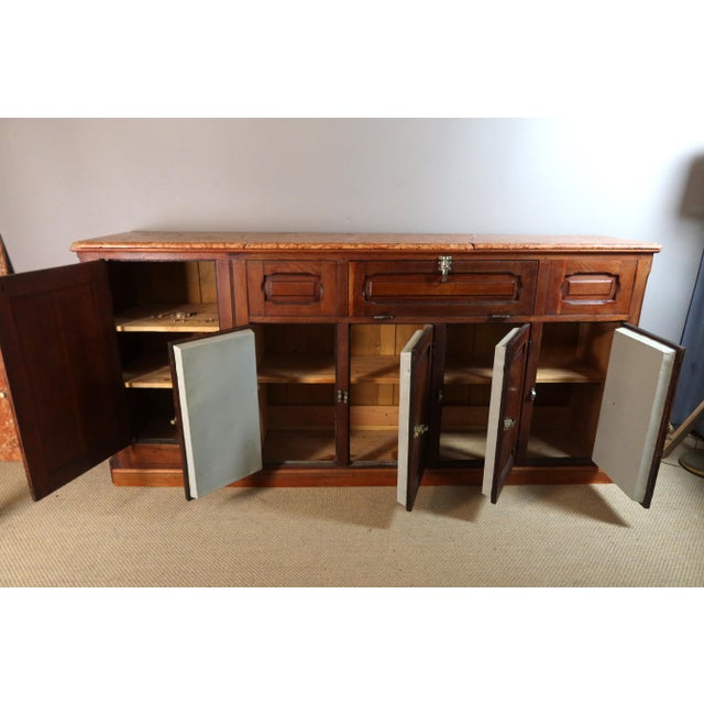 Large Oak Bar and Cabinet, 1890s, Set of 2 For Sale - Image 3 of 15