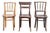 Mixed Bentwood Debrecen Spindle Back Dining Chairs, 1940s, Set of 4 For Sale